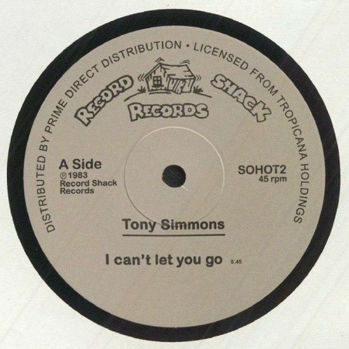 Tony Simmonds – I Can’t Let You Go – 12″ Vinyl