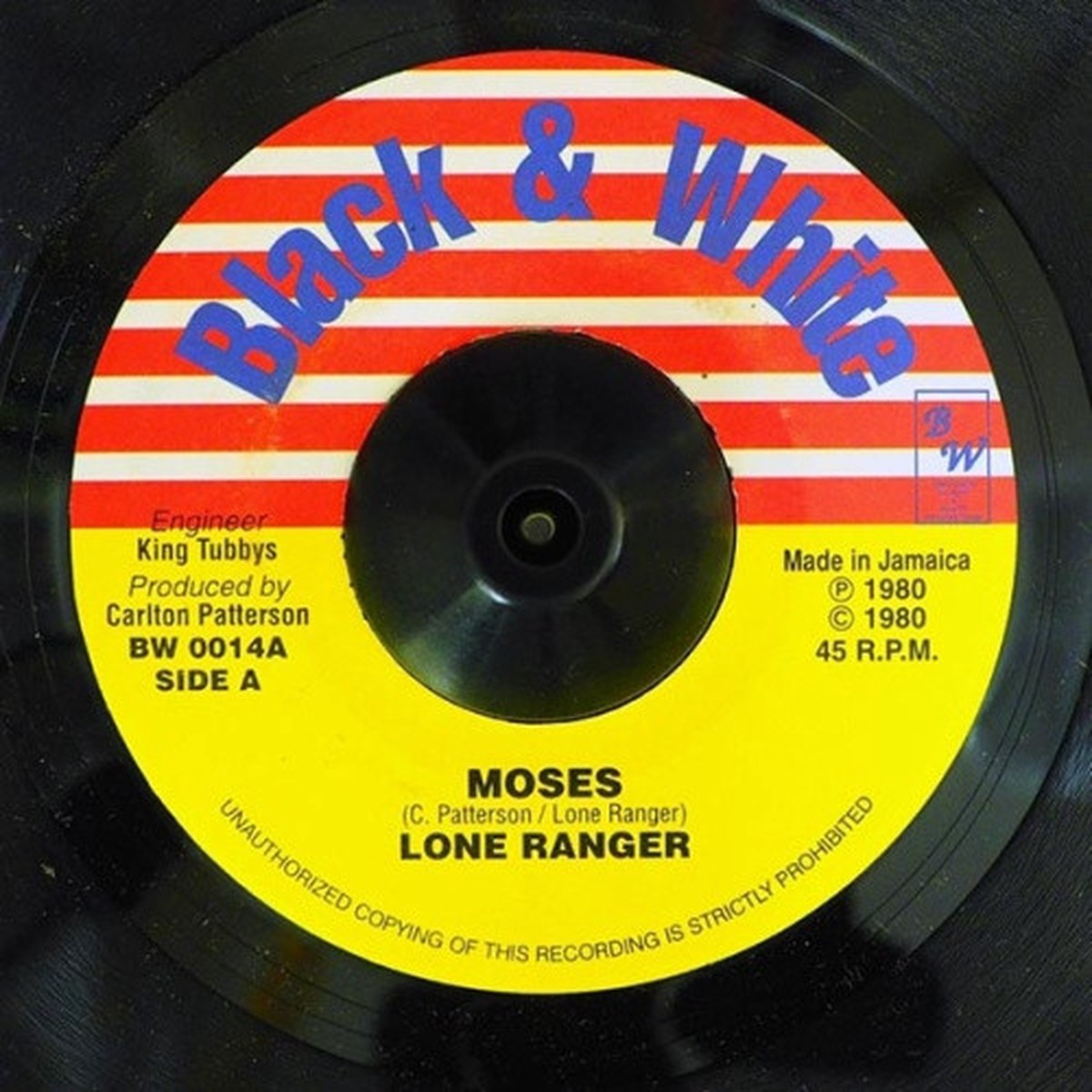 Lone Ranger / King Tubby – Moses / Zion Skank – 7″ Vinyl