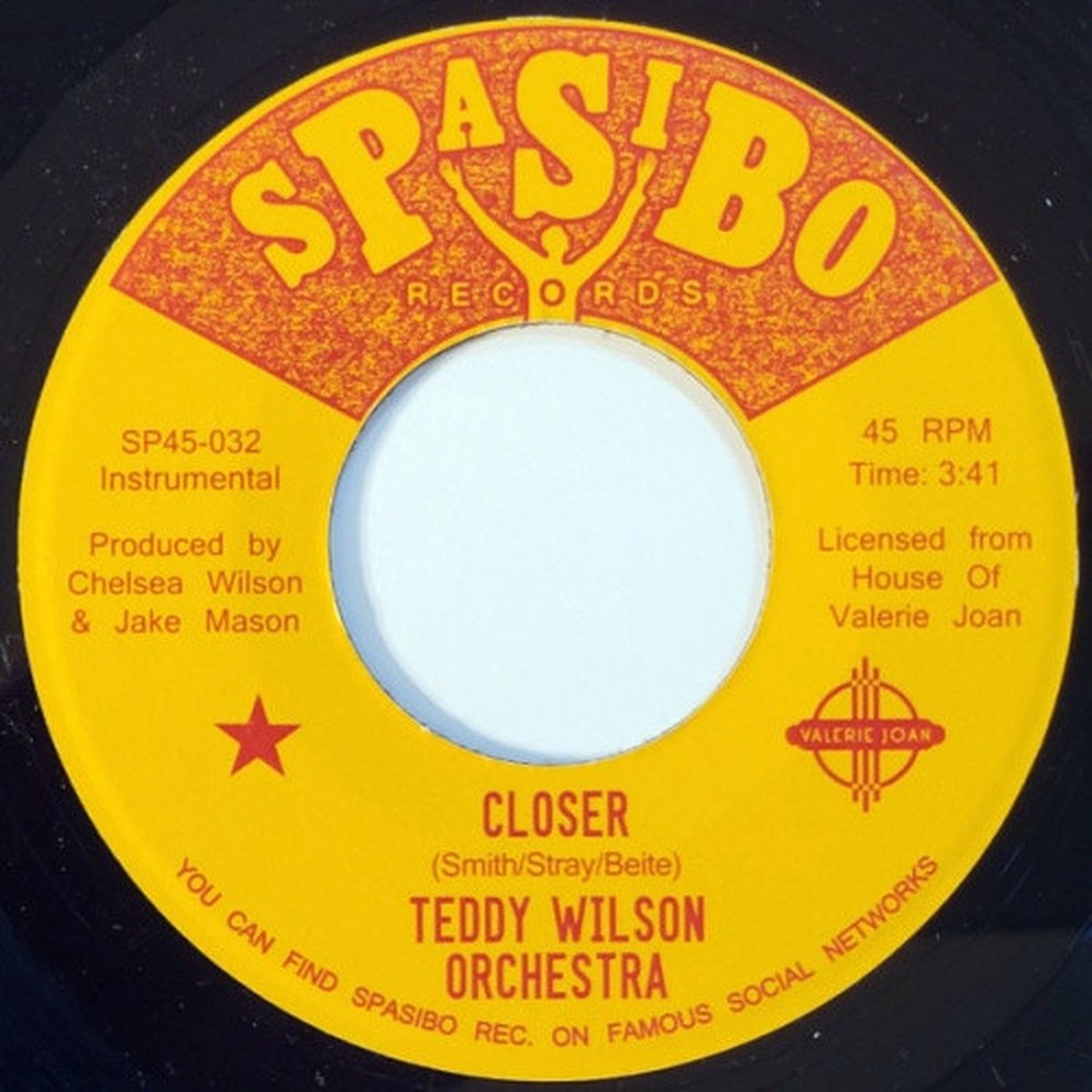 Teddy Wilson Orchestra – Closer – 7″ Vinyl