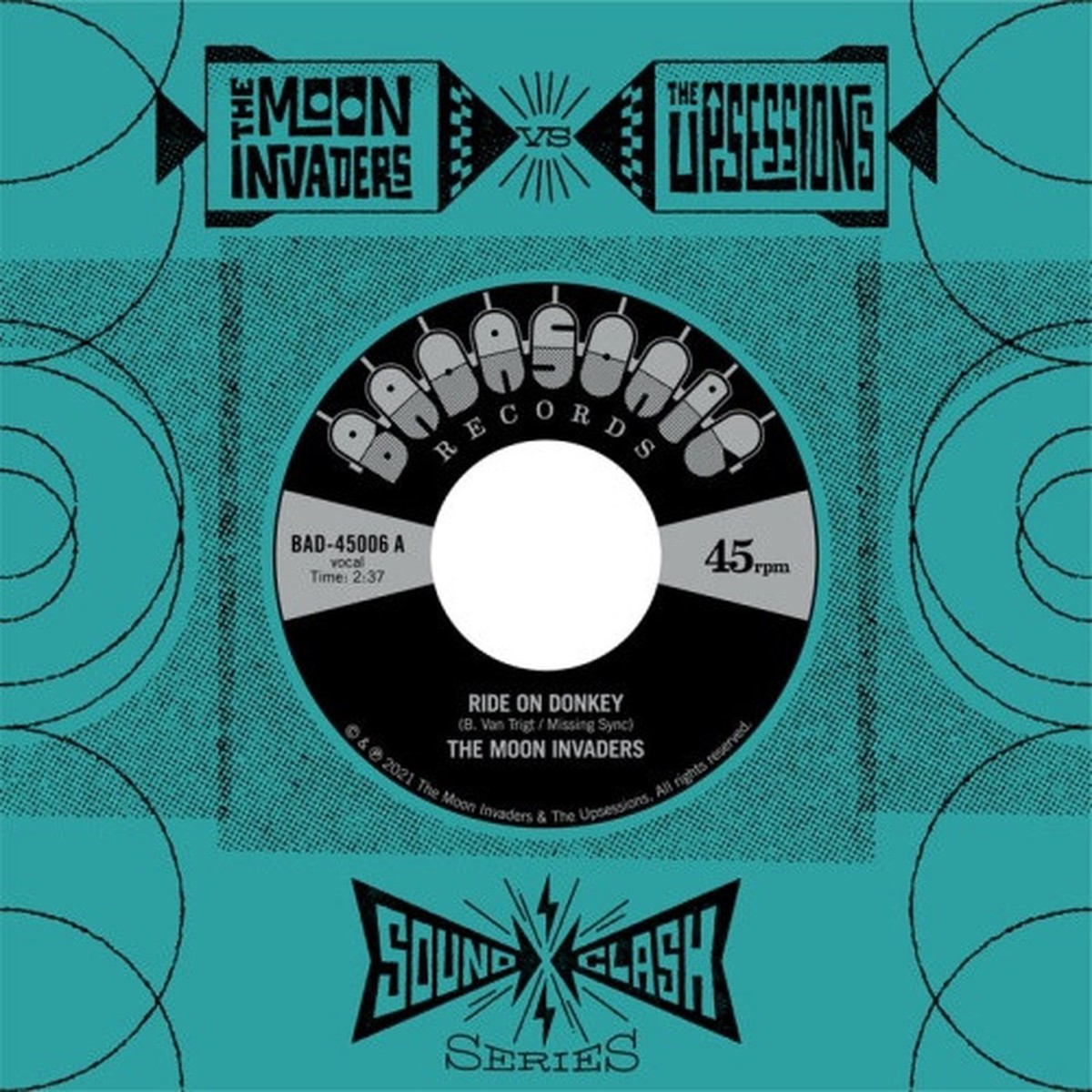 The Moon Invaders / The Upsessions – Vs – 7″ Vinyl