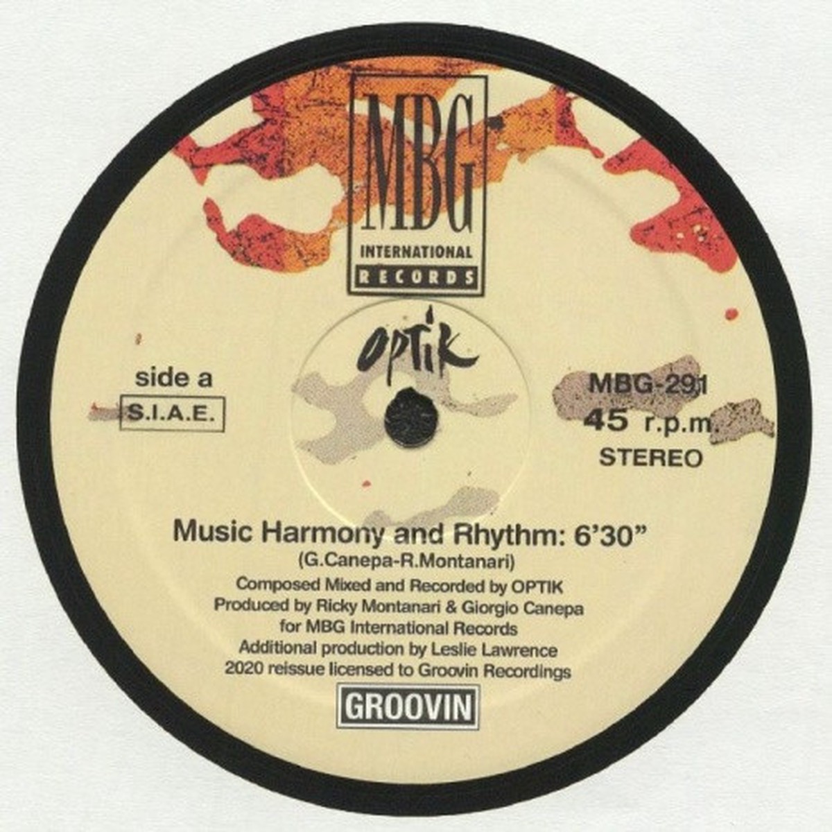 Optik – Music Harmony And Rhythm – 12″ Vinyl