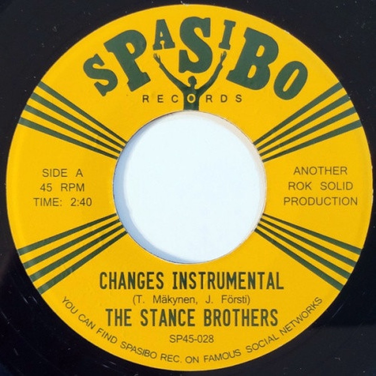The Stance Brothers – Changes / Gone (Instrumentals) – 7″ Vinyl
