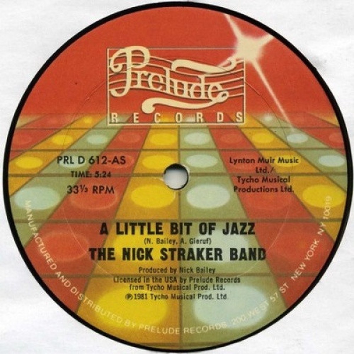 Nick Straker Band – Little Bit of Jazz/Space Age – 12″ Vinyl