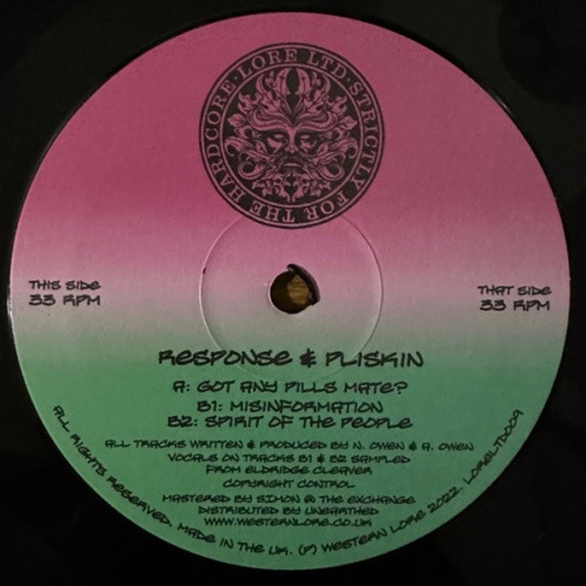 Response & Pliskin – LORELTD009 – 12″ Vinyl