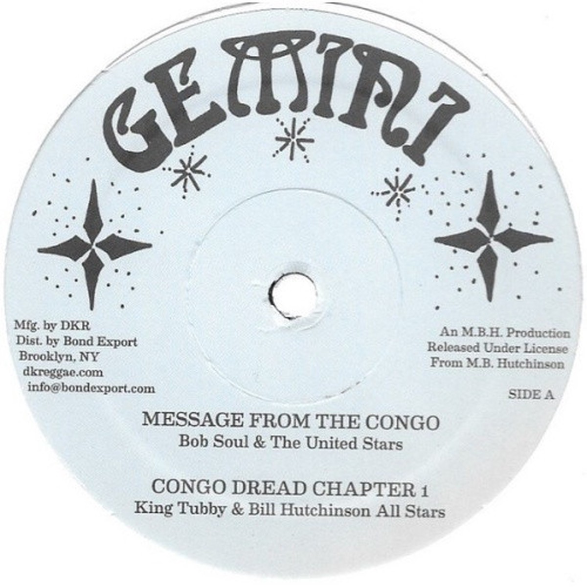 Bob Soul / Billy Hutch – Message From The Congo / Ten Long Years – 12″ Vinyl
