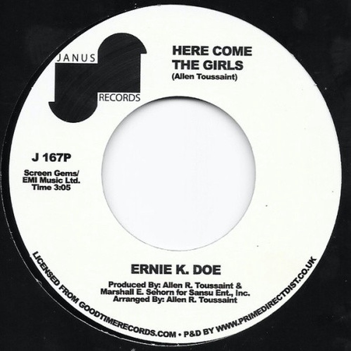 Ernie K. Doe – Here Come The Girls RSD – 7″ Vinyl