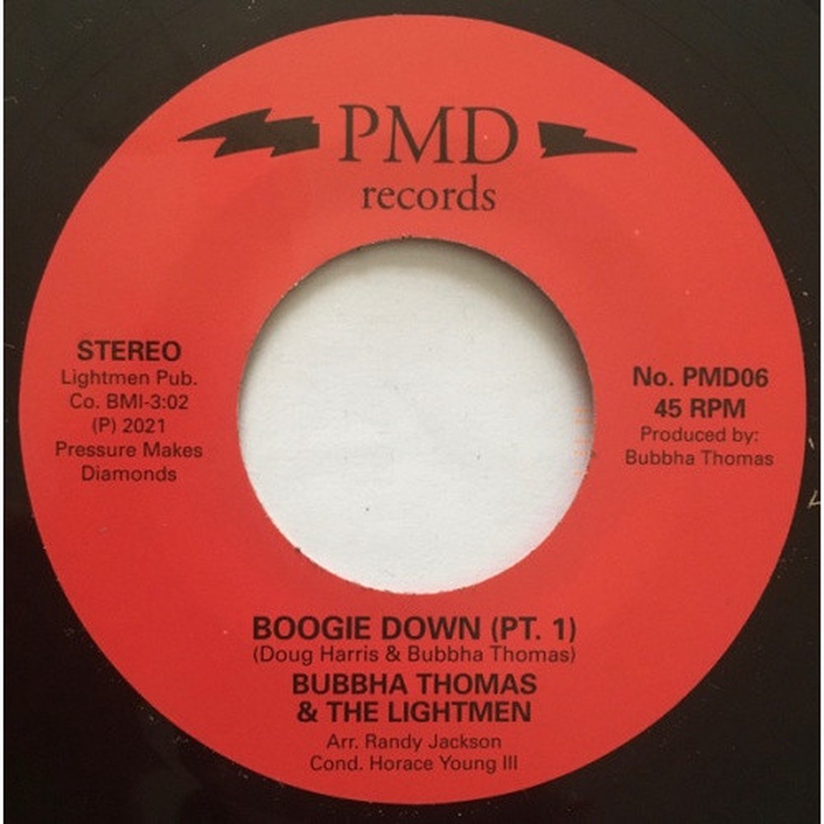 Bubbha Thomas & The Lightmen Plus One – Boogie Down – 7″ Vinyl