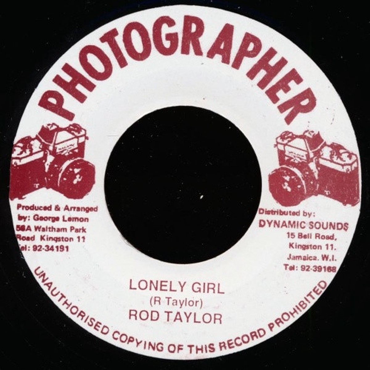 Rod Taylor – Lonely Girl – 7″ Vinyl
