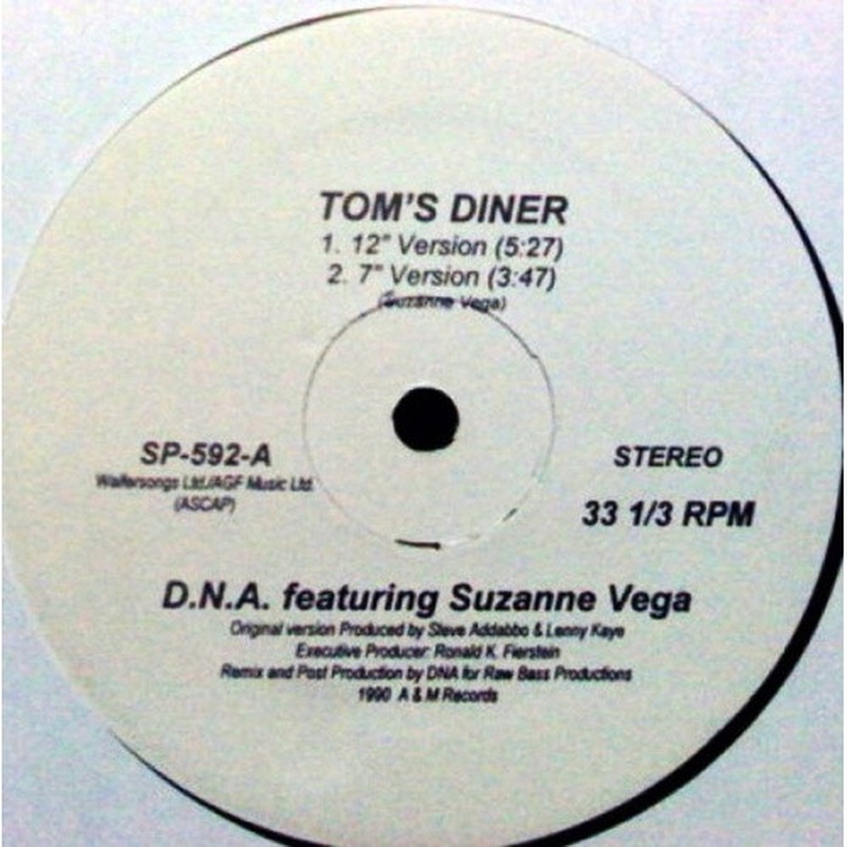 DNA / Suzanne Vega – Tom’s Diner – 12″ Vinyl