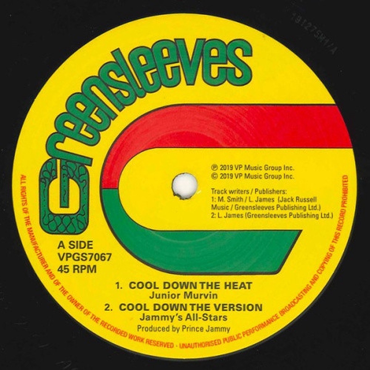 Junior Murvin / Nitty Gritty – Cool Down The Heat / Run Down The World – 12″ Vinyl