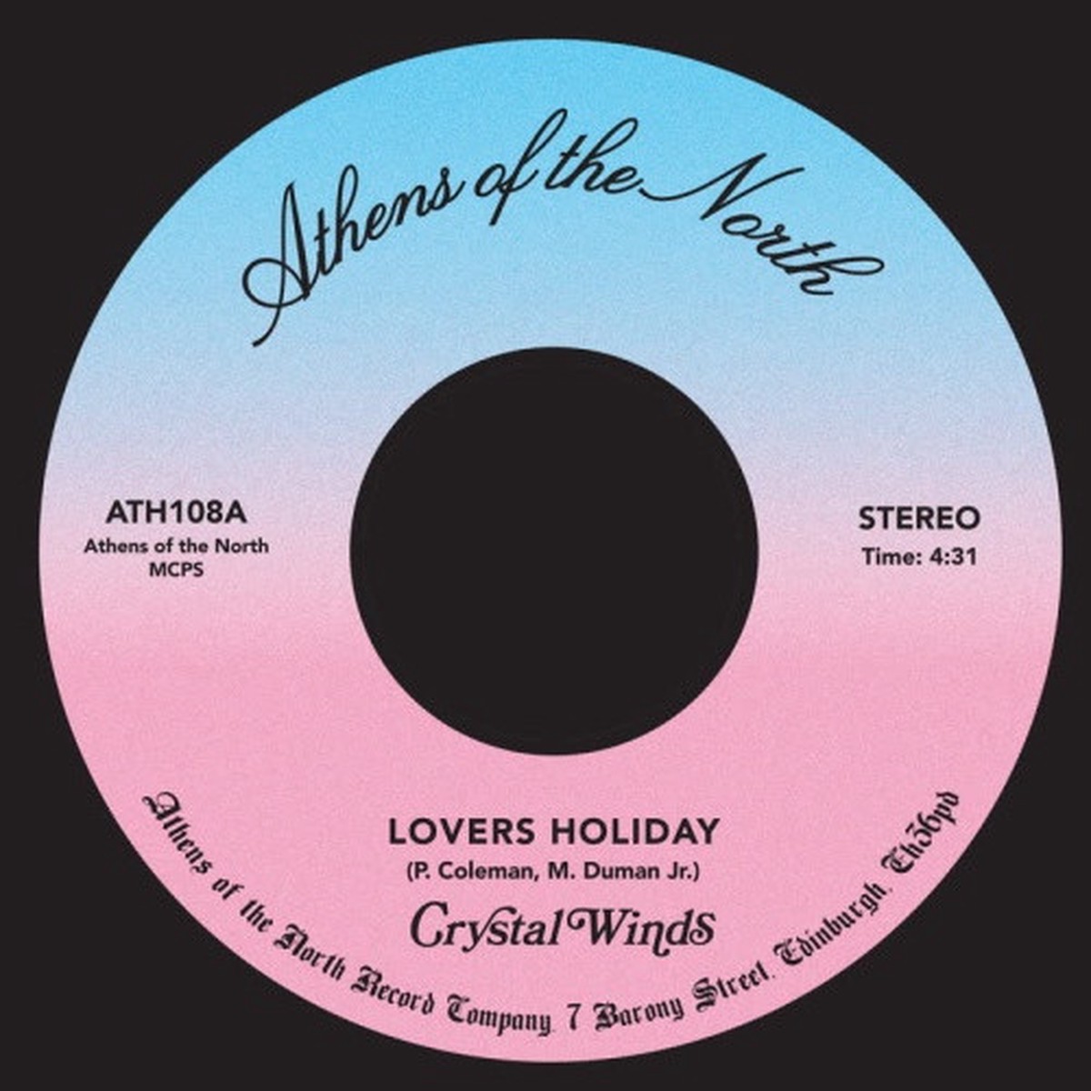 Crystal Winds – Lovers Holiday – 7″ Vinyl