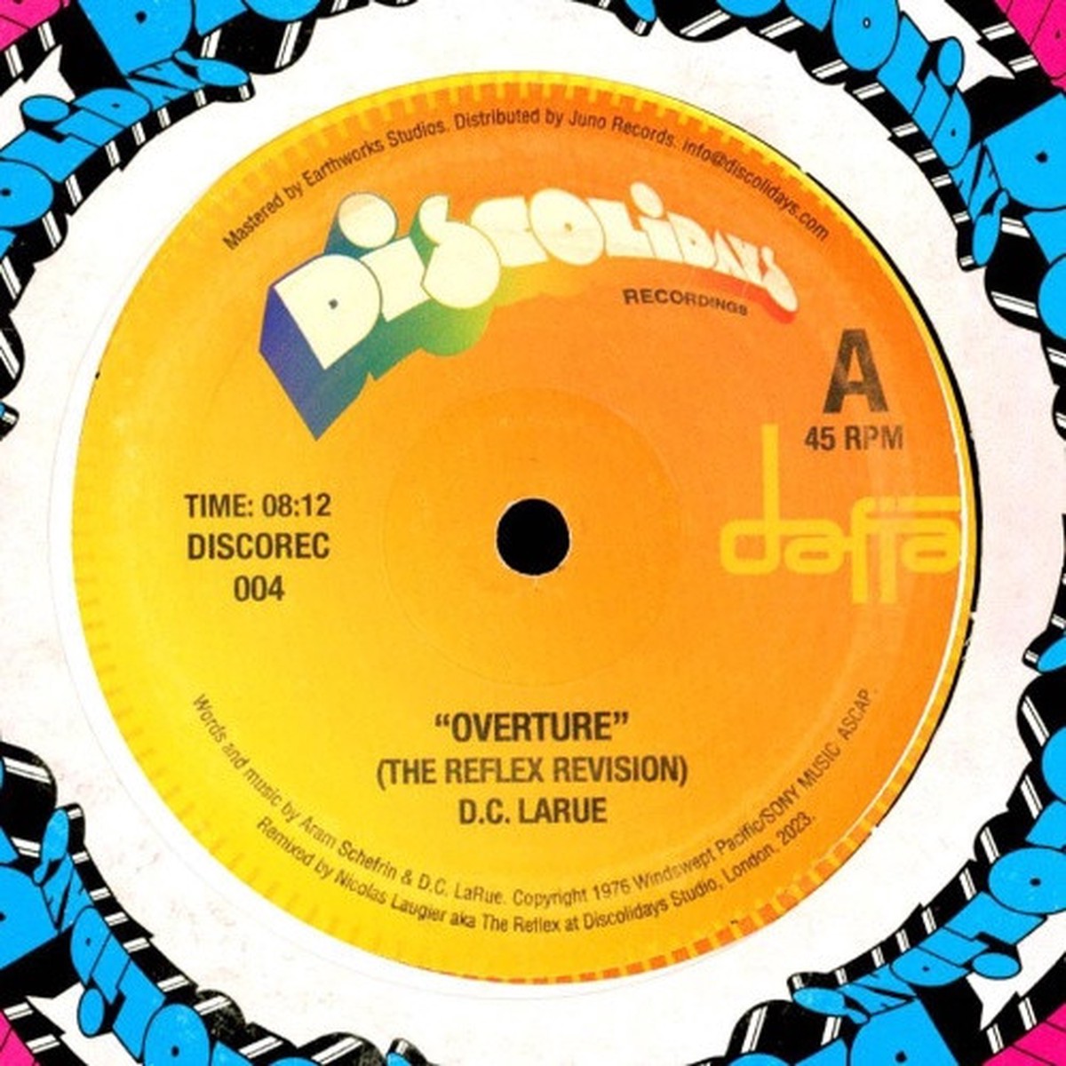 D.C. LaRue – Overture / O Ba Ba (The Reflex Revisions) – 12″ Vinyl