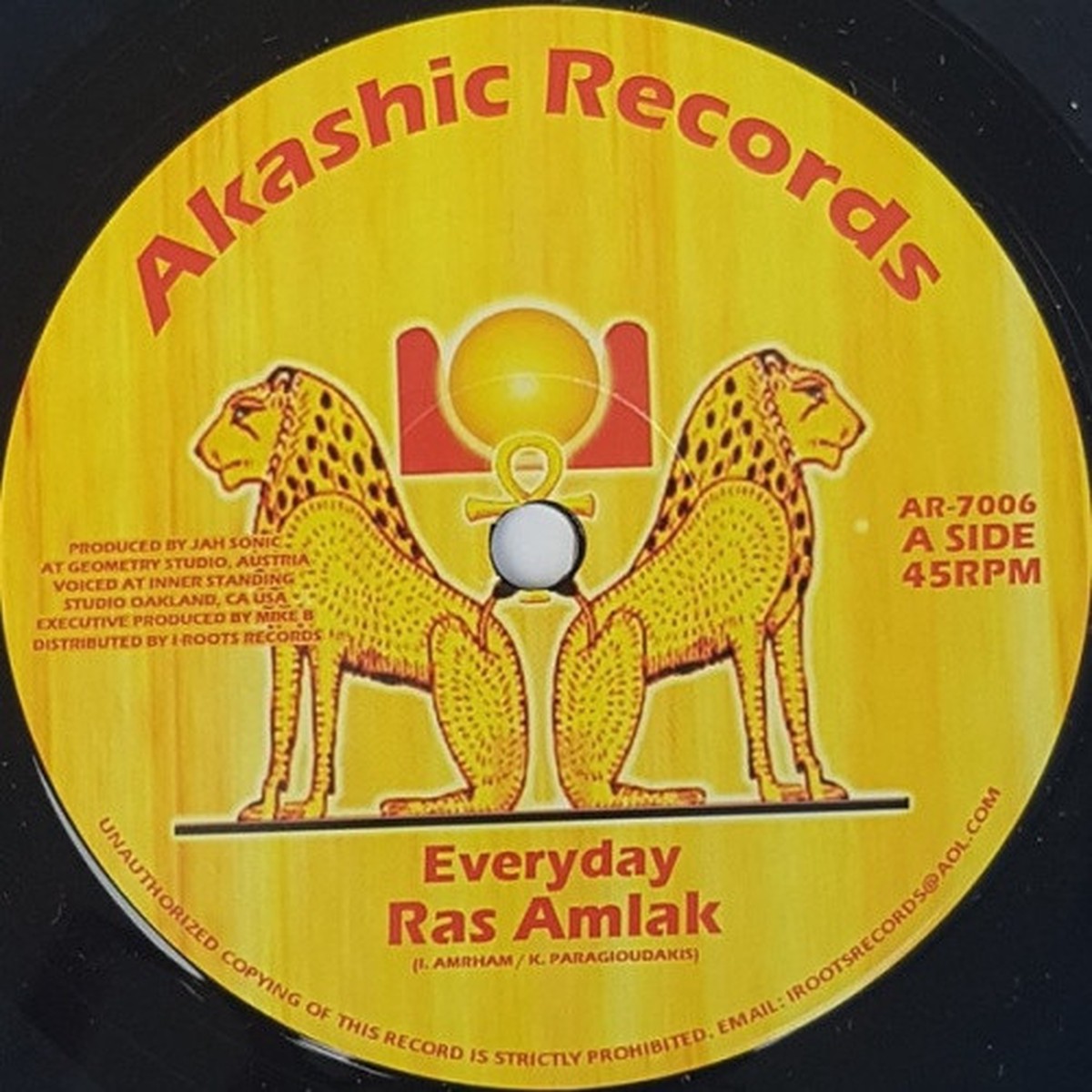 Ras Amlak / Jah Sonic – Everyday – 7″ Vinyl