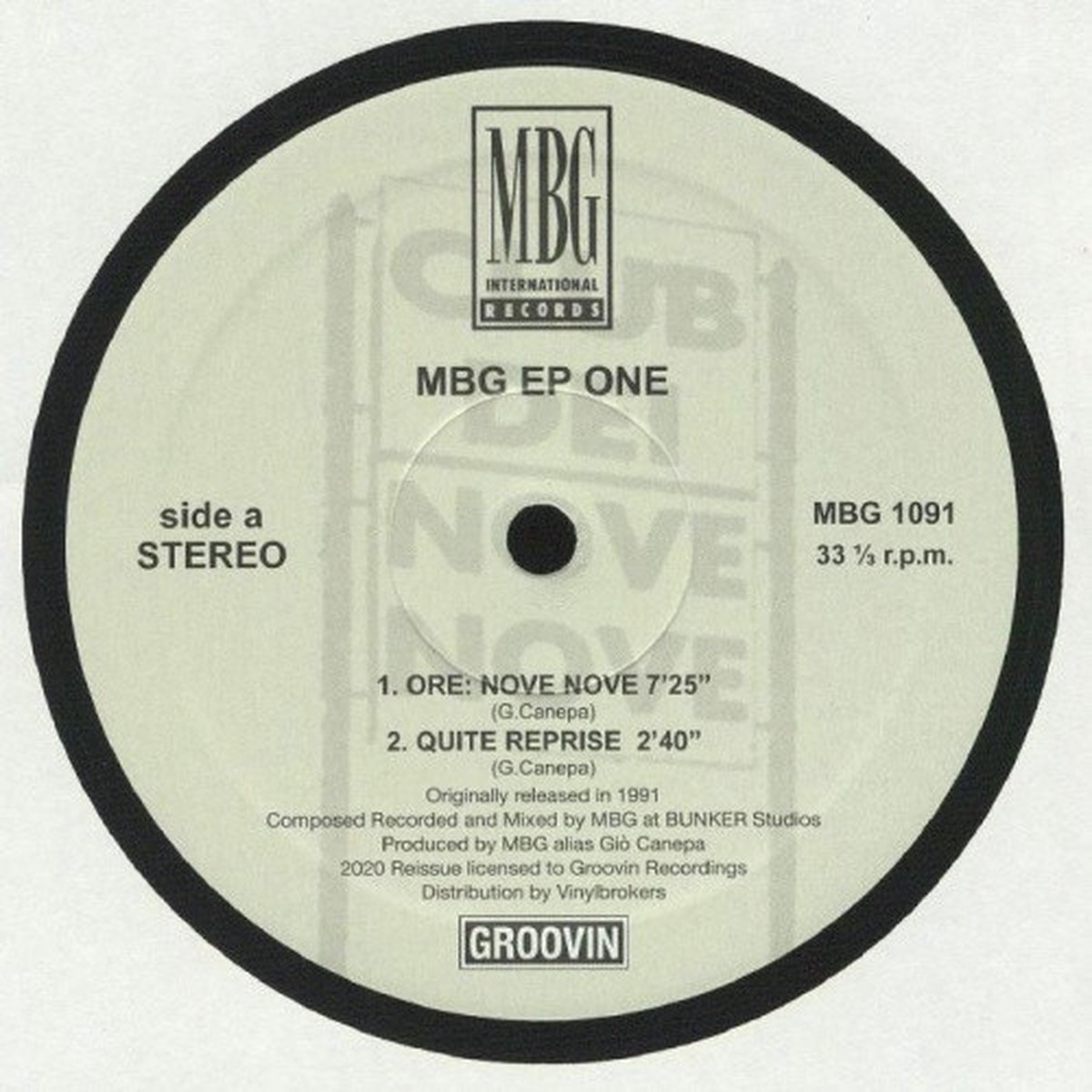 MBG – Ep One – 12″ Vinyl