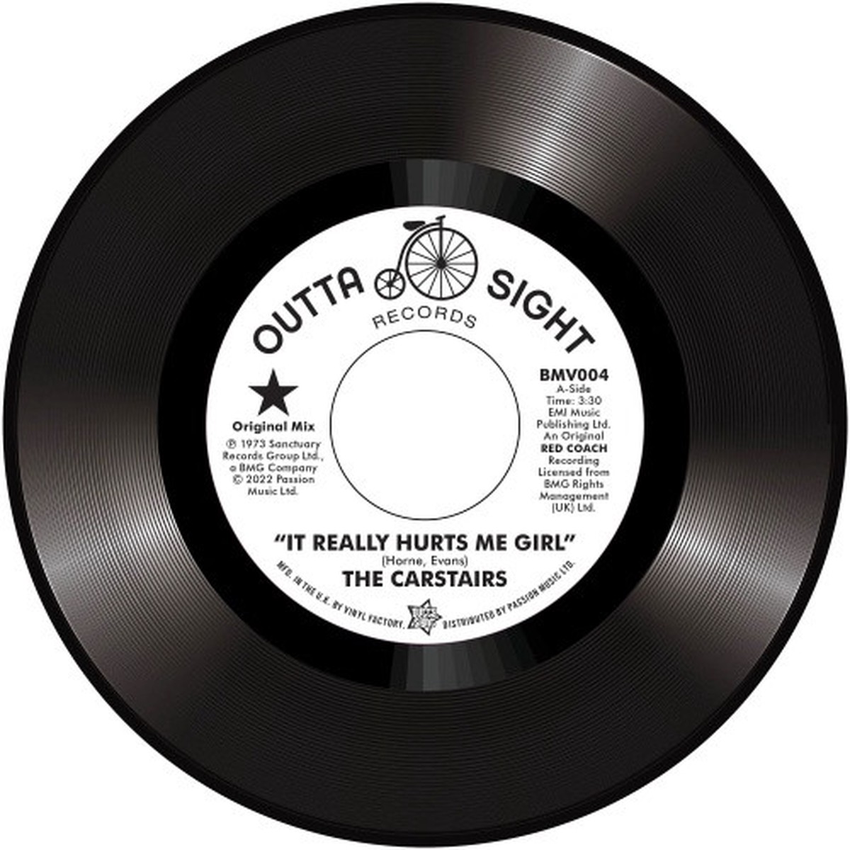 The Carstairs – It Really Hurts Me Girl – 7″ Vinyl