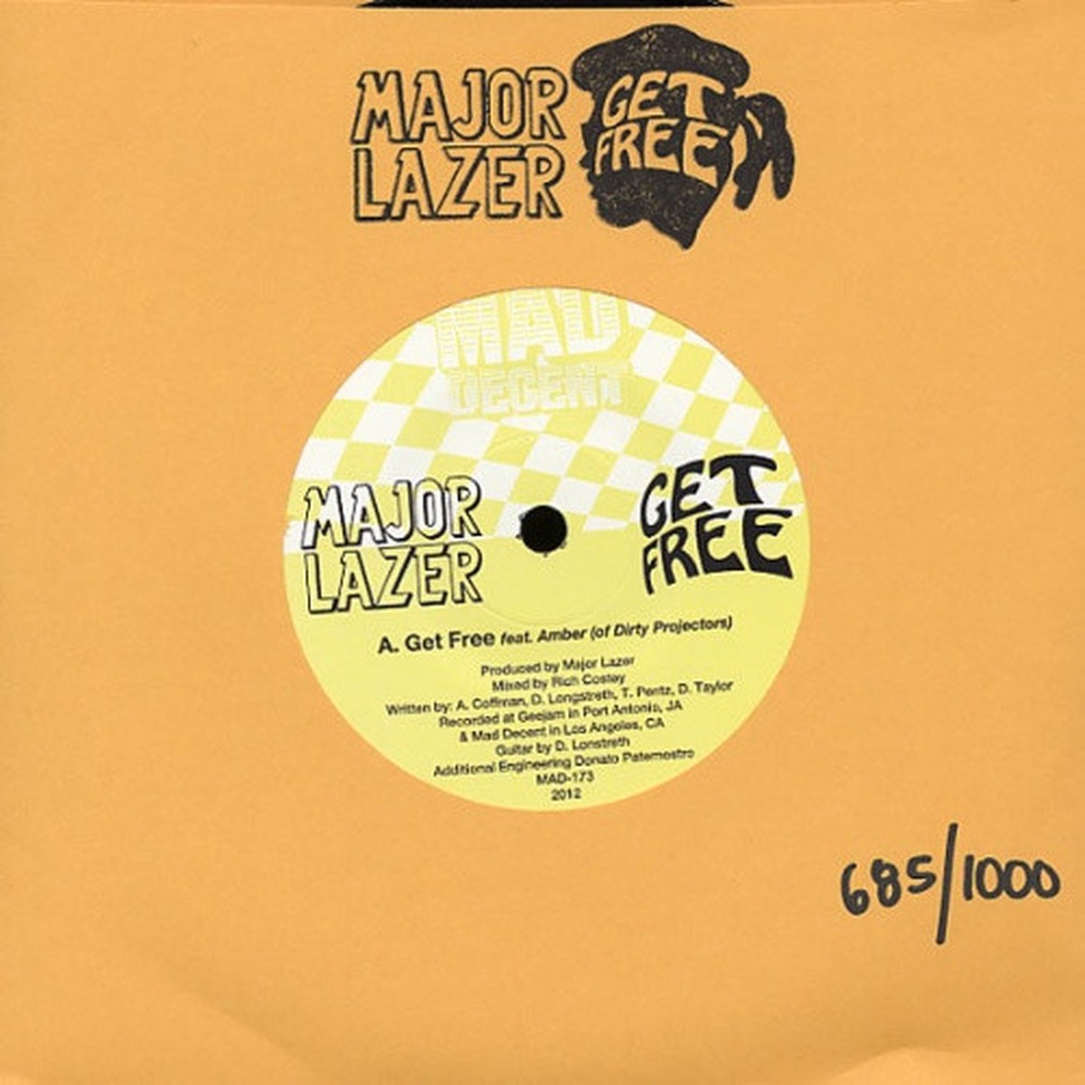 Major Lazer – Get Free – 7″ Vinyl