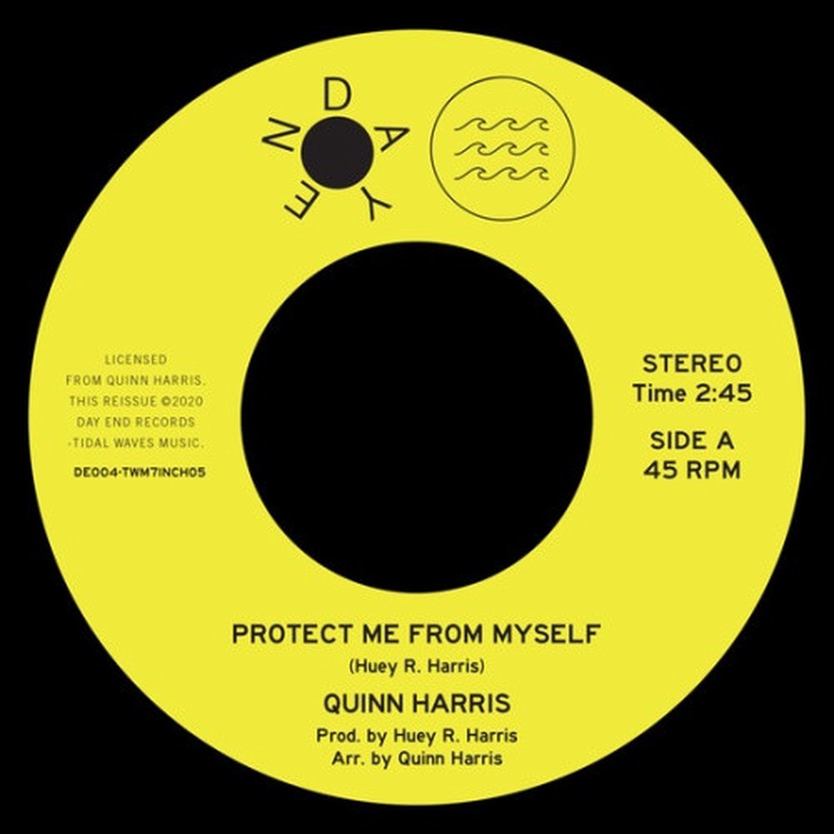 Quinn Harris – Protect Me From Myself – 7″ Vinyl