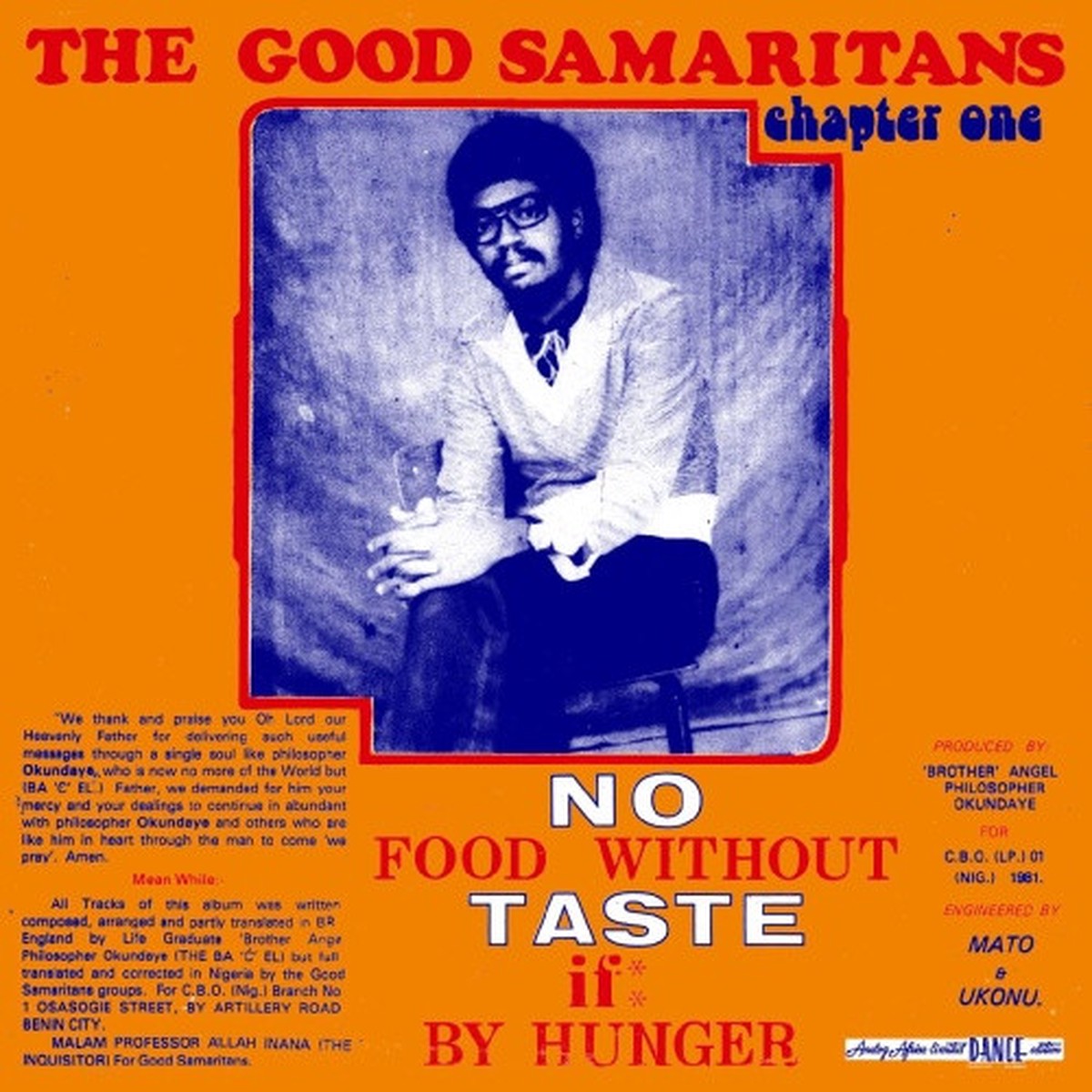 The Good Samaritans – No Food Without Taste If By Hunger – LP Colored Vinyl