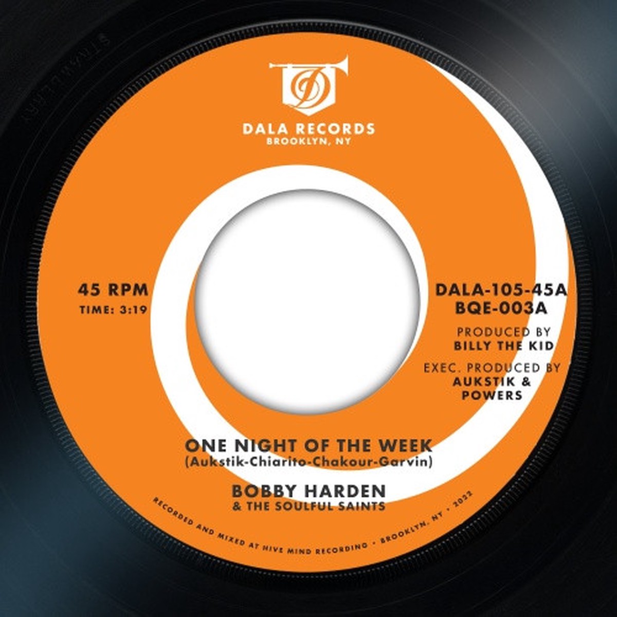Bobby Harden & The Soulful Saints – One Night Of The Week – 7″ Vinyl