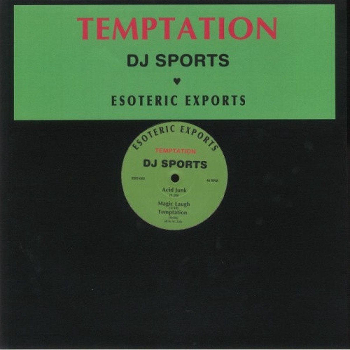DJ Sports – Temptation Ep – 12″ Vinyl