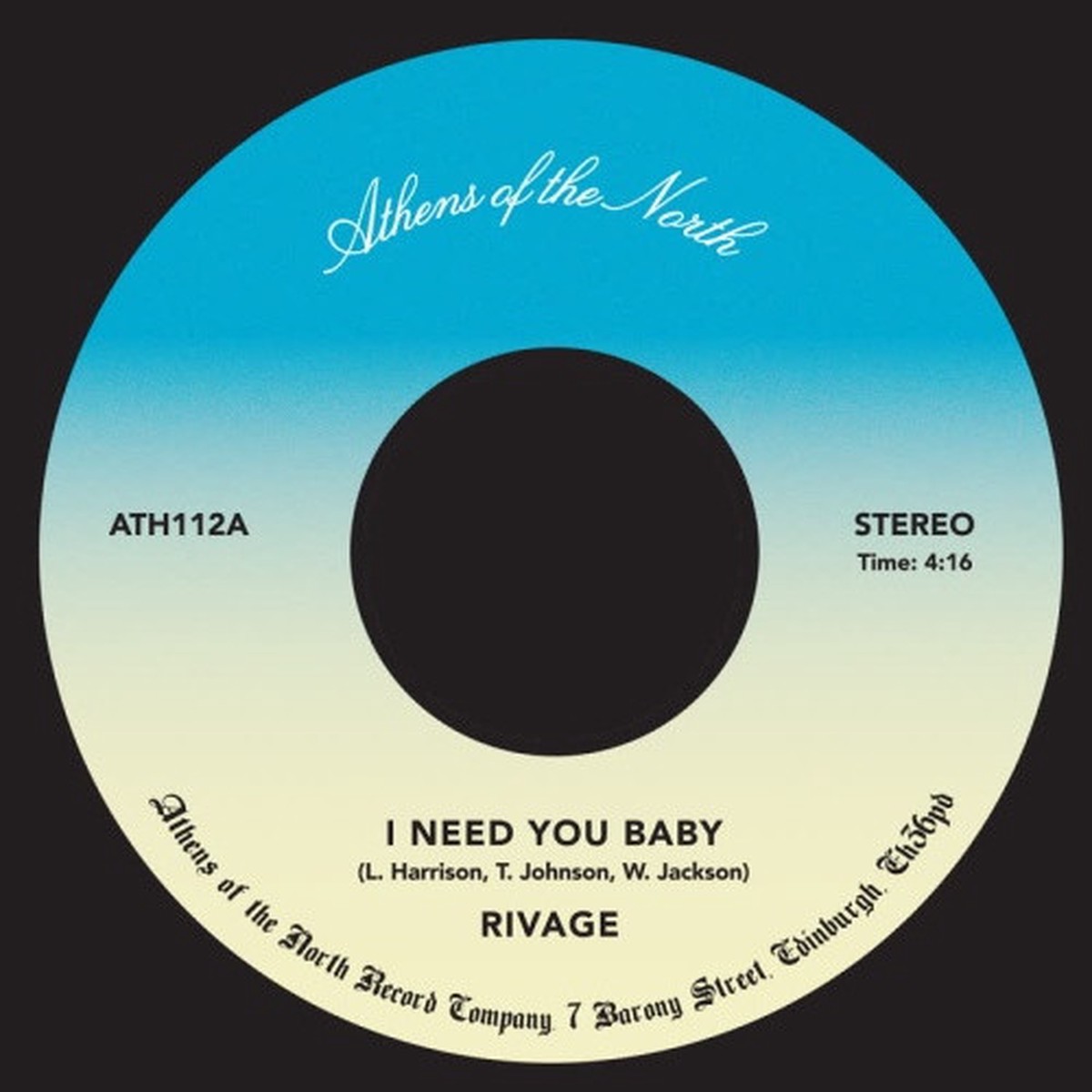 Rivage – I Need You Baby – 7″ Vinyl