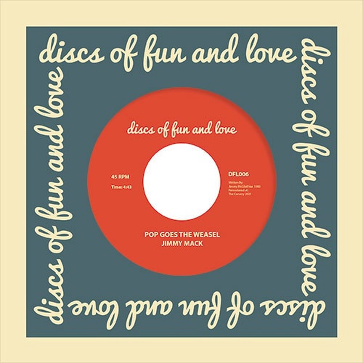 Jimmy Mack – Pop Goes The Weasel – 7″ Vinyl