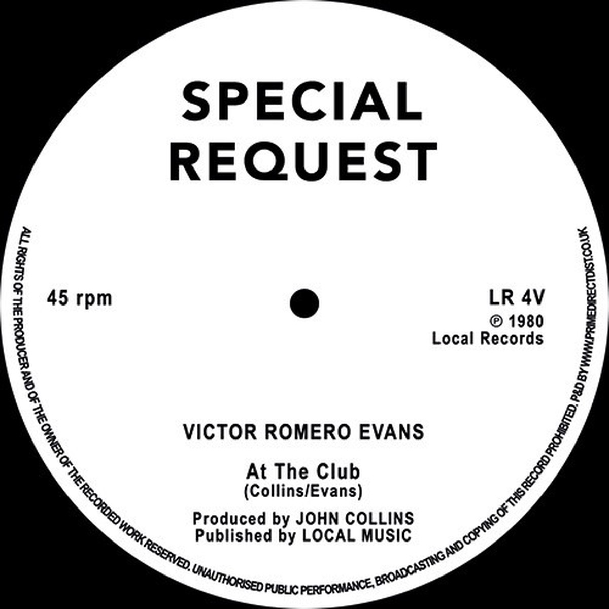 Victor Romero Evans / The Detonators – At The Club / Lift Off – 12″ Vinyl