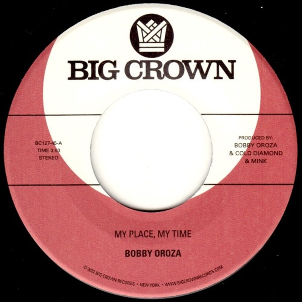 Bobby Oroza – My Place, My Time – 7″ Vinyl