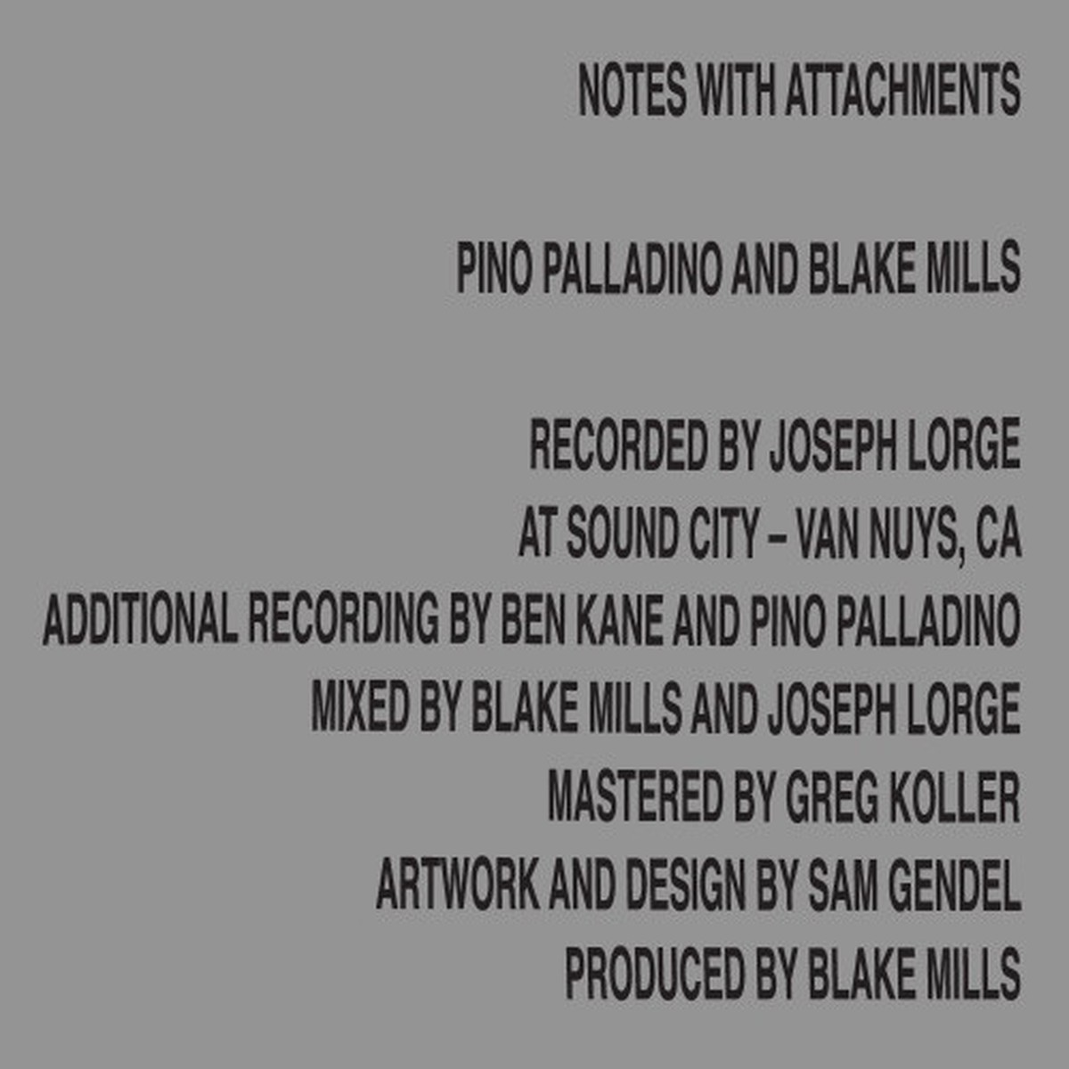 Pino Palladino & Blake Mills – Notes With Attachments – LP Vinyl