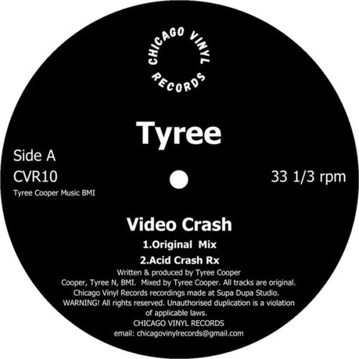 Tyree Cooper – Video Crash – 12″ Vinyl
