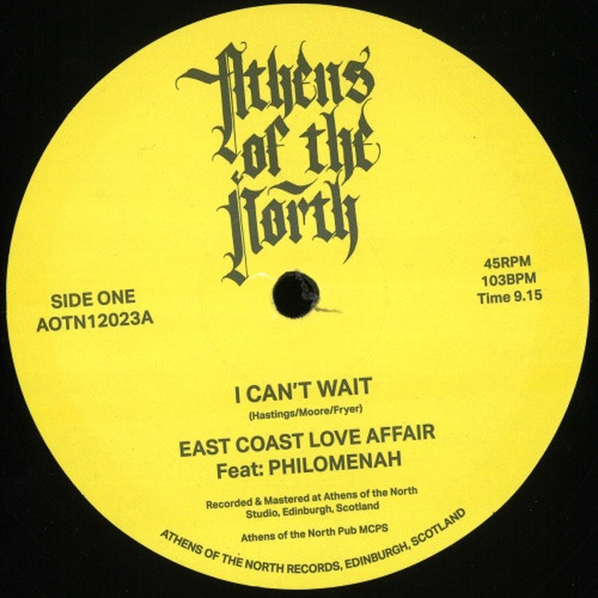 East Coast Love Affair – I Can’t Wait – 12″ Vinyl
