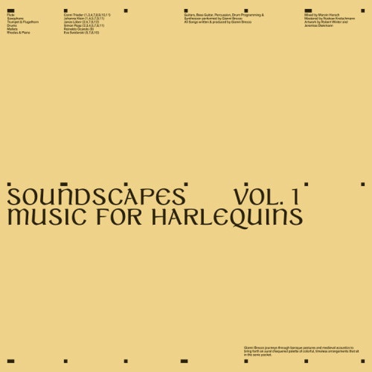 Gianni Brezzo – Soundscapes Vol. 1 – Music For Harlequins – LP Vinyl