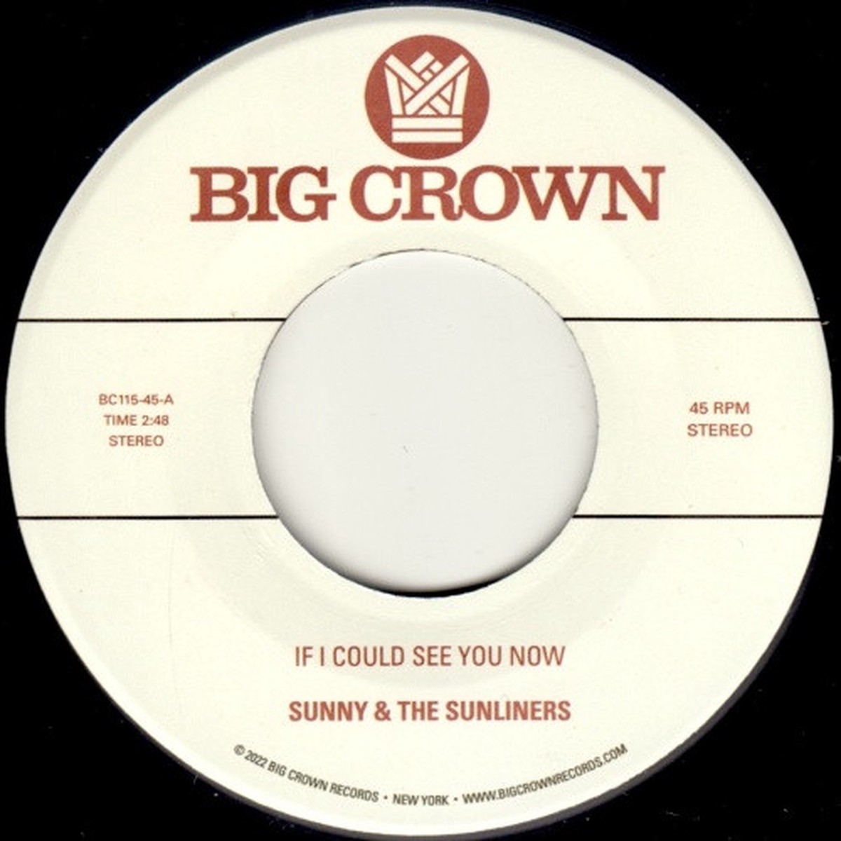 Sunny & The Sunliners – If I Could See You Now – 7″ Vinyl