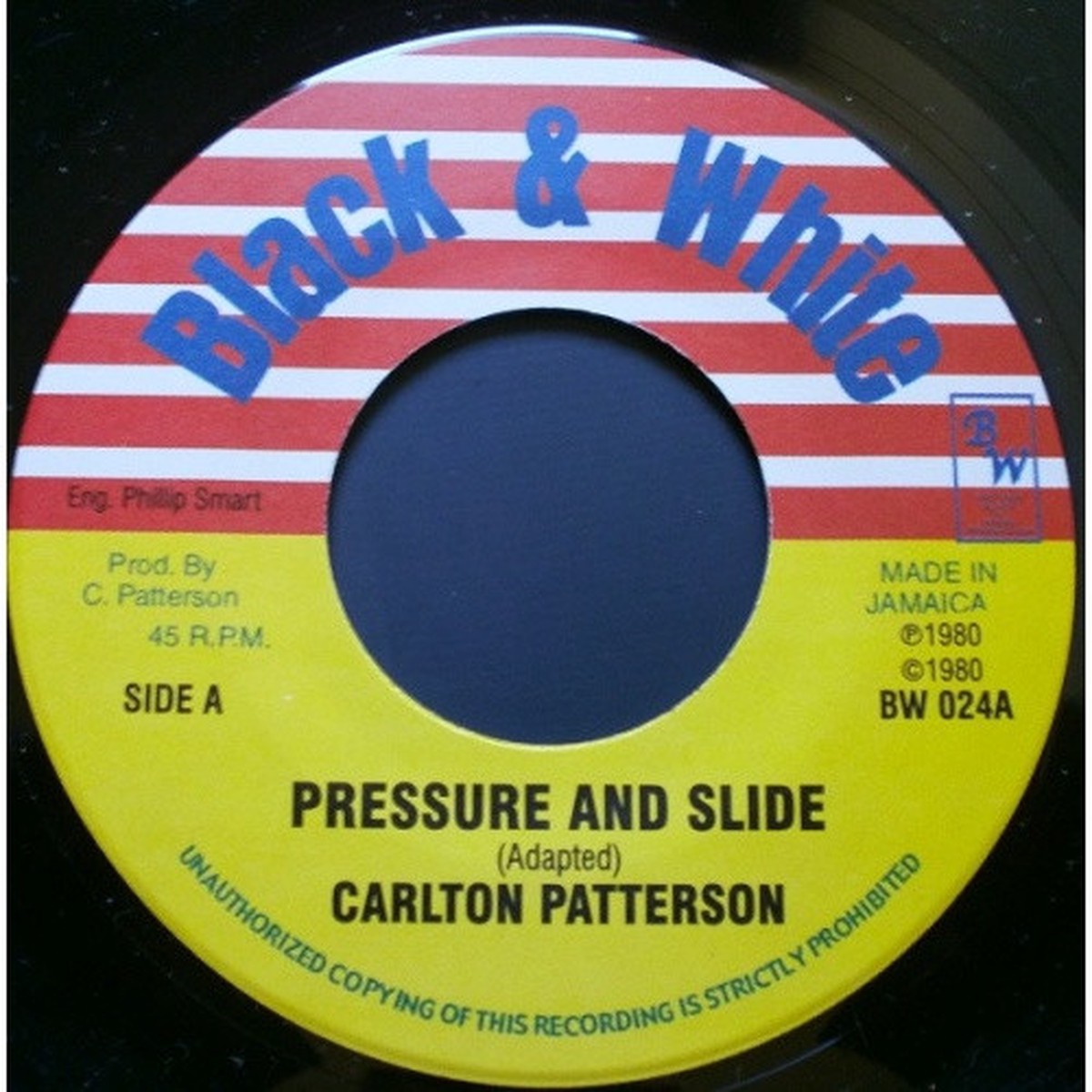 Carlton Patterson / King Tubby – Pressure And Slide / Doctor Man Skank – 7″ Vinyl