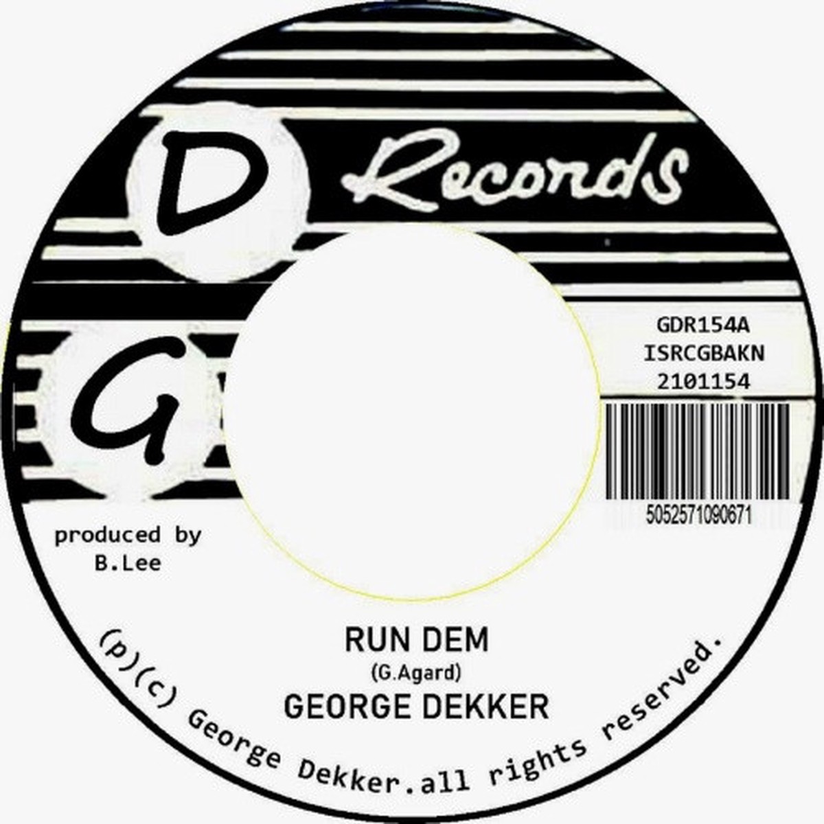 George Dekker – Run Dem / Foey Man – 7″ Vinyl