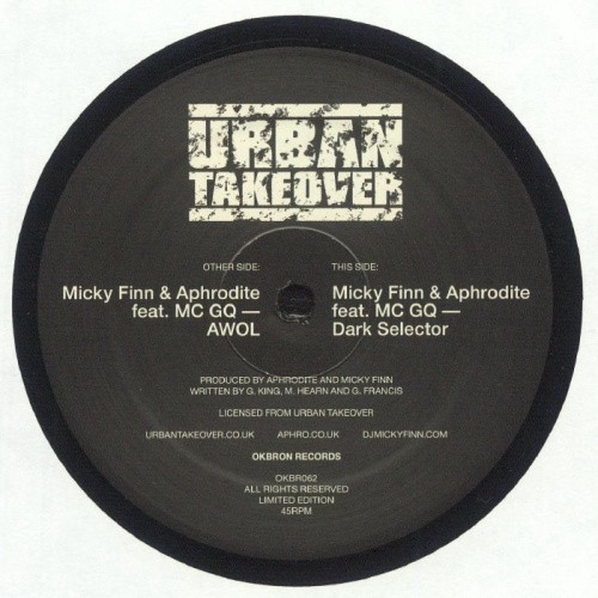 Mickey Finn & Aphrodite – AWOL / Dark Selector – 12″ Vinyl