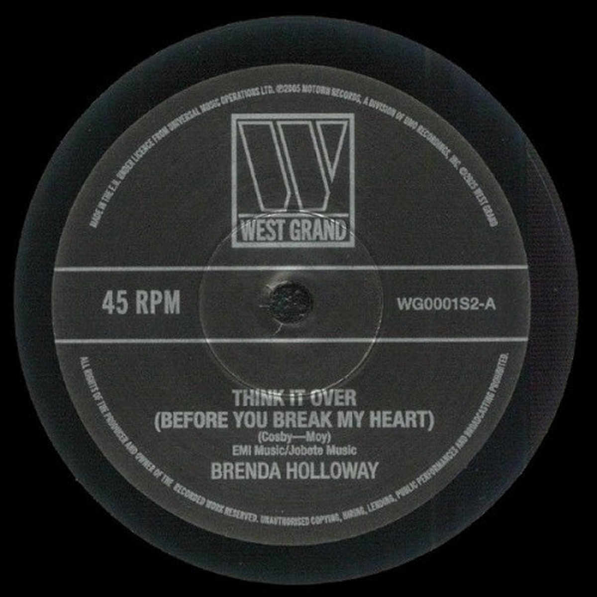 Brenda Holloway / Earl Van Dyke – Think It Over (Before You Break My Heart) – 7″ Vinyl