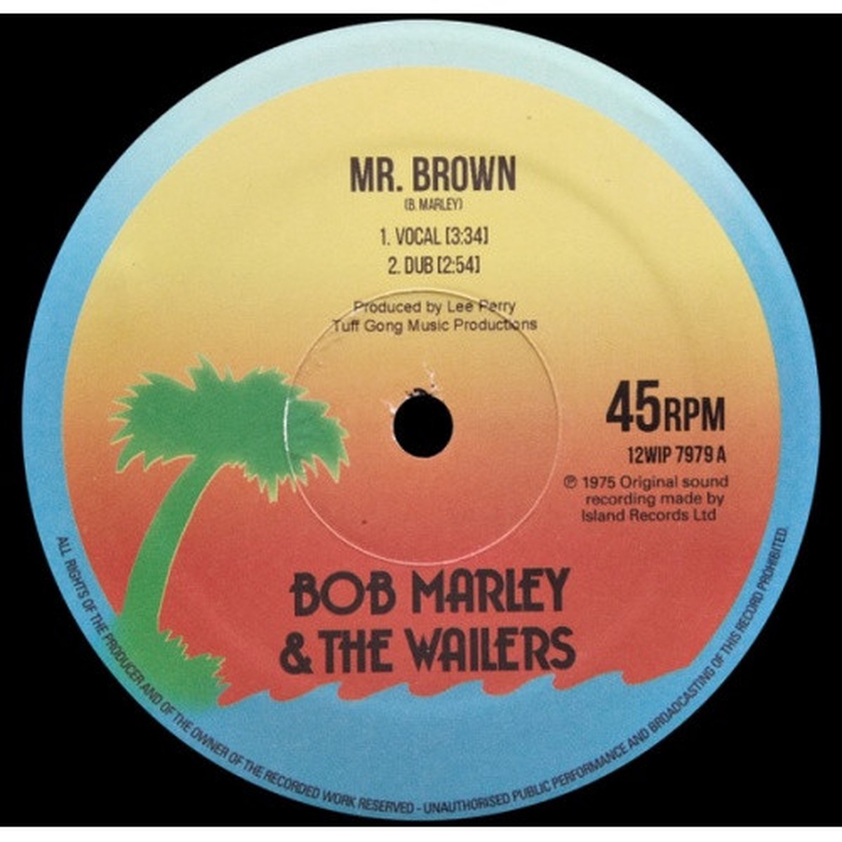Bob Marley & The Wailers – Mr. Brown – 12″ Vinyl