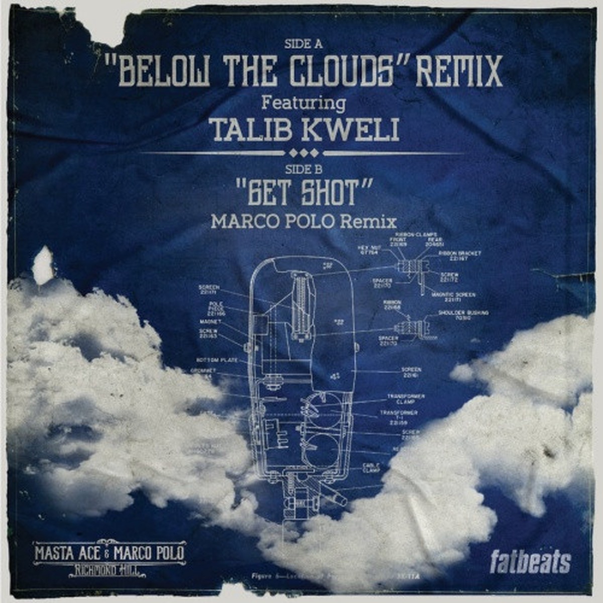 Masta Ace & Marco Polo – Below The Clouds / Get Shot (Remixes) – 7″ Vinyl