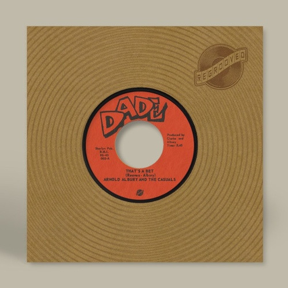 Arnold Albury & The Casuals – That’s A Bet – 7″ Vinyl