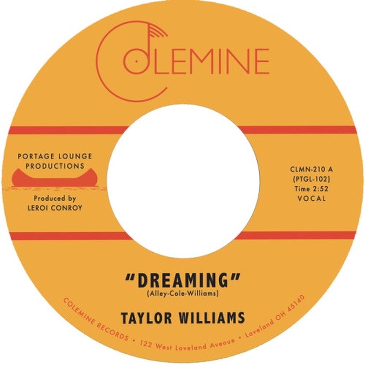 Taylor Williams – Dreaming / What About Me? – 7″ Vinyl