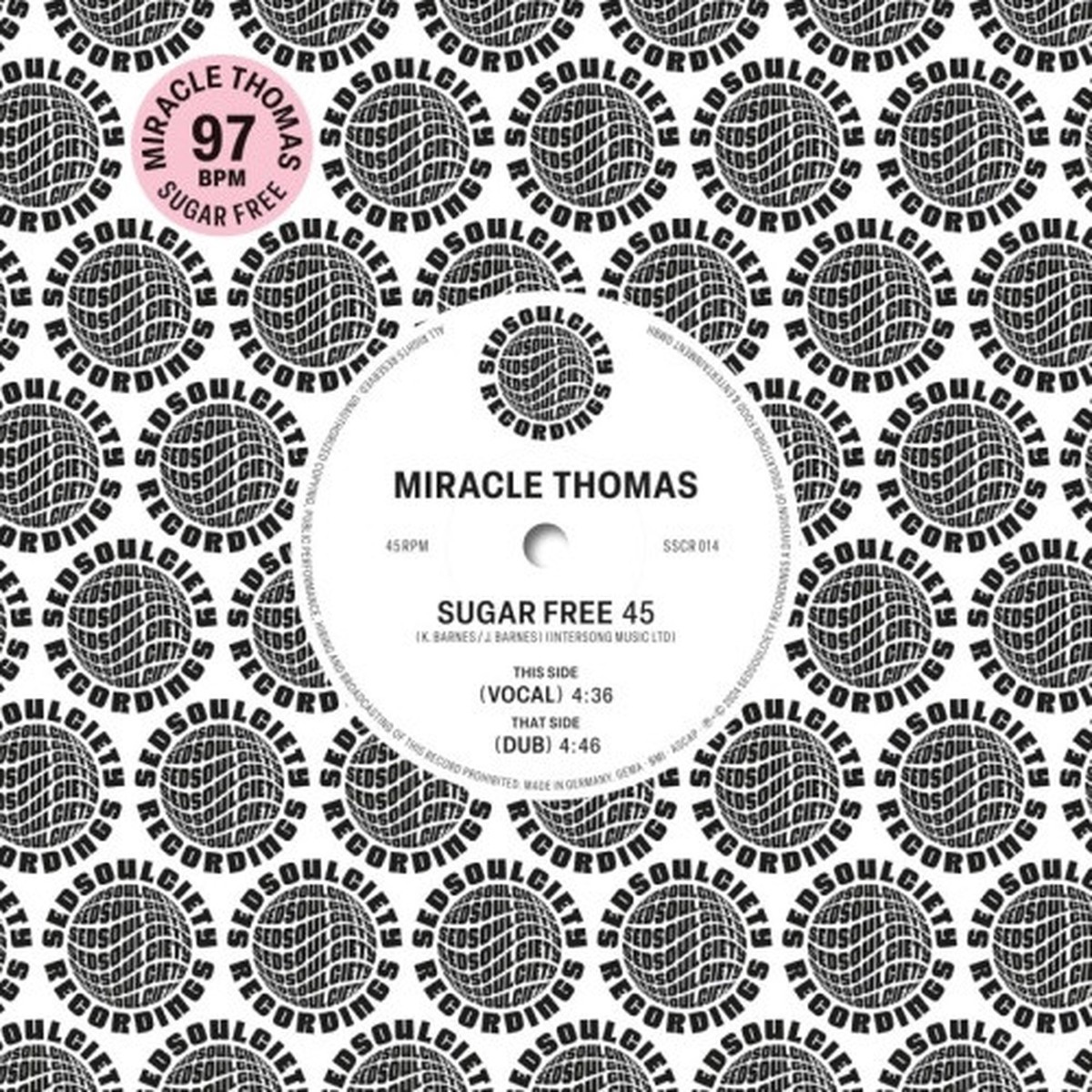 Miracle Thomas – Sugar Free – 7″ Vinyl